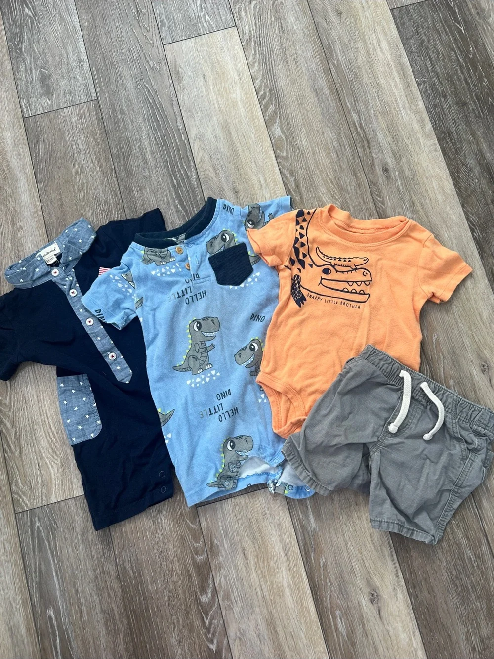 Bundle baby boy rompers bodysuit shorts